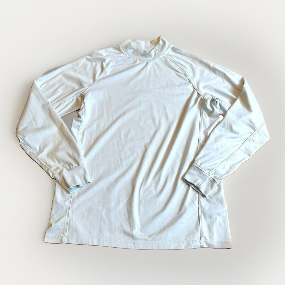 Zero Restriction Mockneck Pullover Men L White Golf Performance Tour Series